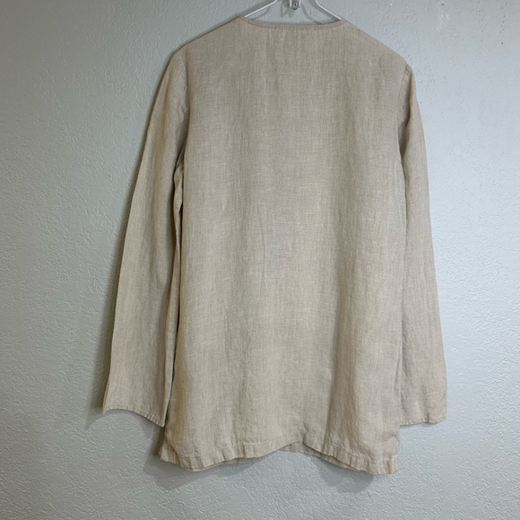 Michael Michael Kors 100% Linen Tunic Top Beige Size M - Picture 8 of 16